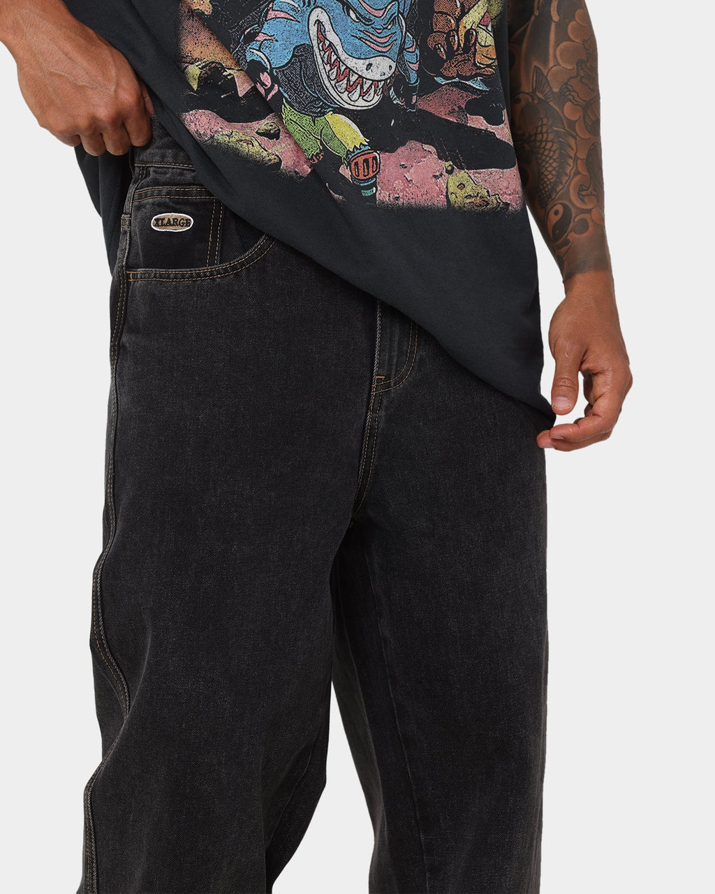 X-LARGE Original X-Large Bull Denim 91 Pants Washed Black