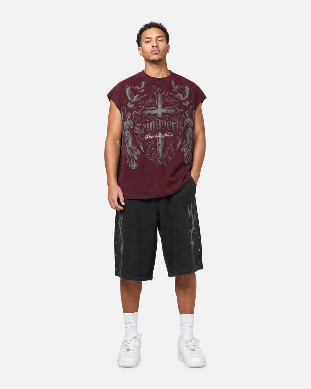 SAINT MORTA Saint Morta Renaissance Muscle T-Shirt Pigment Washed