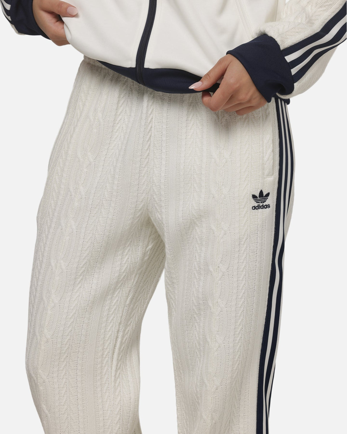 ADIDAS Adidas Women's Knit Classic Track Trousers Off White