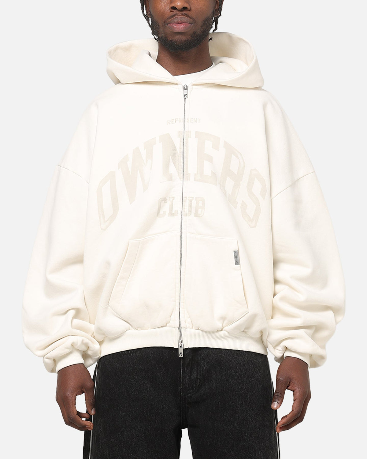 REPRESENT Original Represent Oweners Zip Through Hoodie Chalk