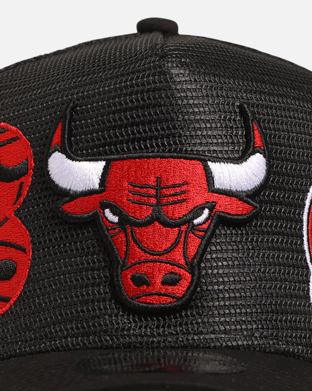 New Era Original New Era Chicago Bulls 'Mesh Crown All Over Logos' 9FORTY A-Frame Snapback Official Team Colour