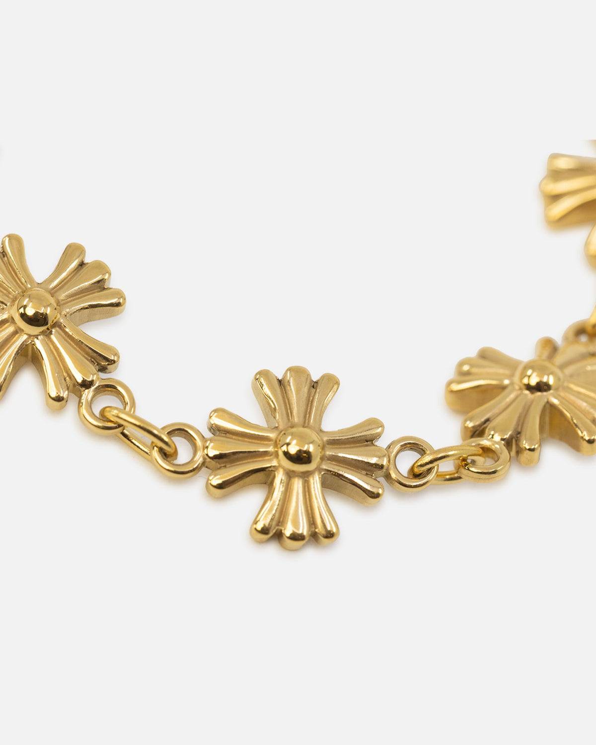 SAINT MORTA Premium Saint Morta Chrome Cross Bracelet Gold