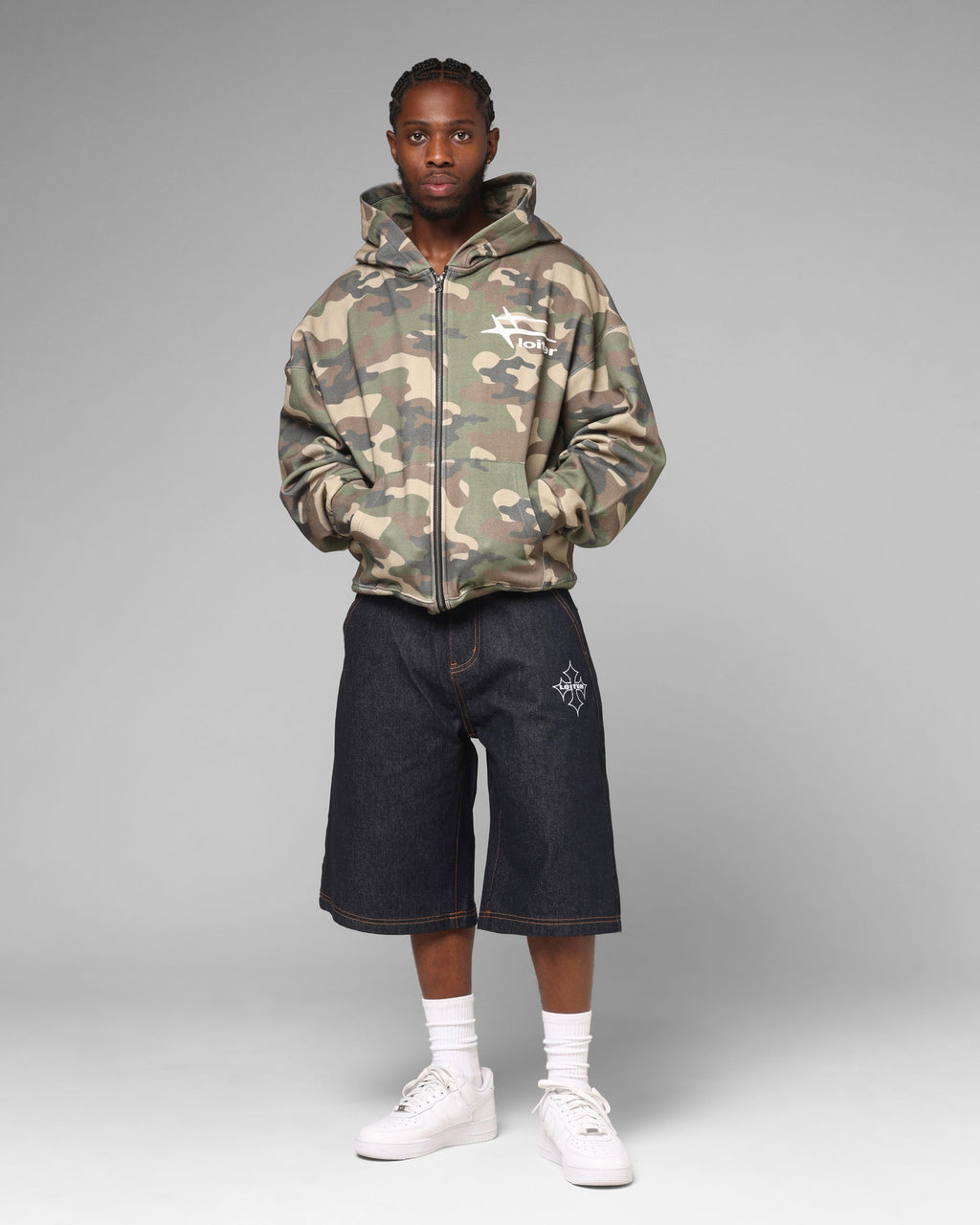 LOITER Loiter Ultra Hybrid Premium Zip Hoodie Camo