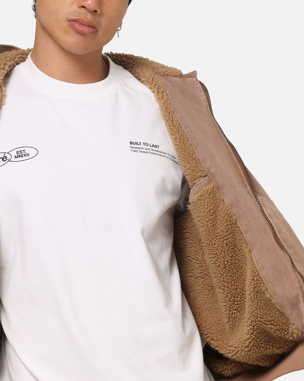 CARRE Carre Sherpa Lined Hoodie Washed Tan