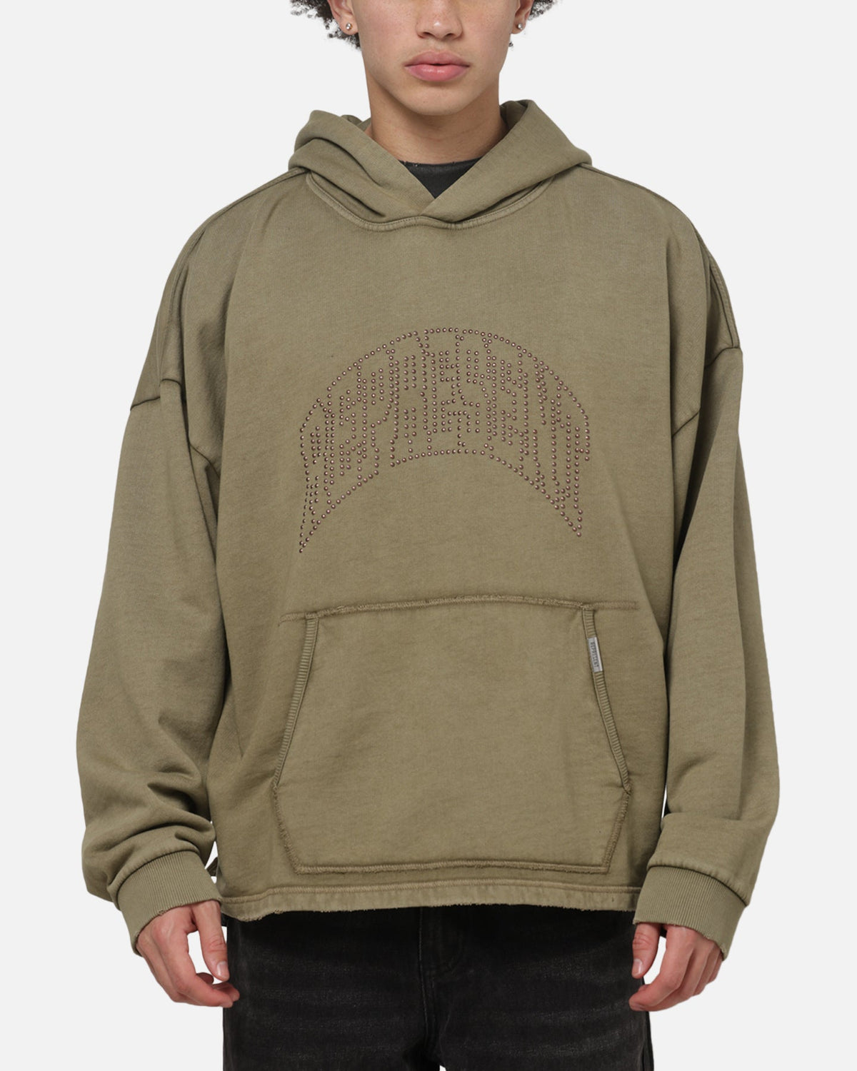 REPRESENT Represent Embellished Hoodie Vintage Khaki