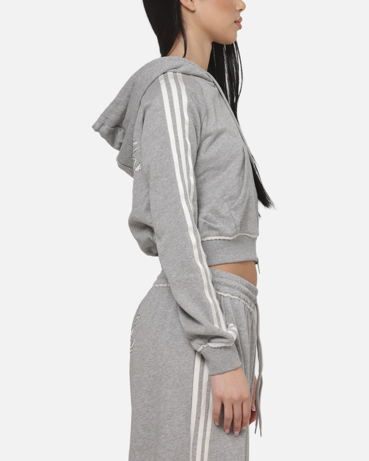 ADIDAS Authentic GFX Zip Track Top Medium Grey Heather