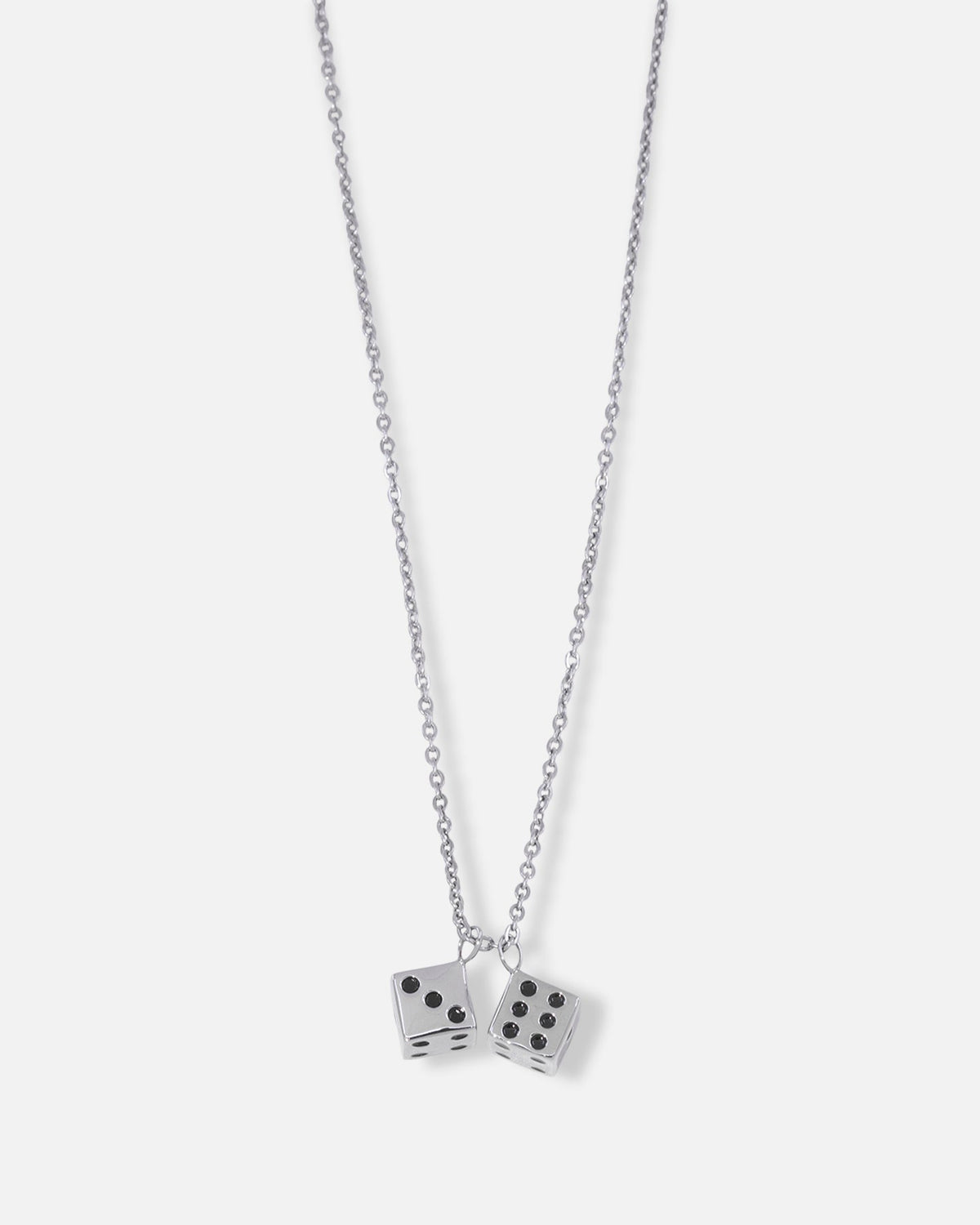 SAINT MORTA Saint Morta Dice Pendant Chain White Gold