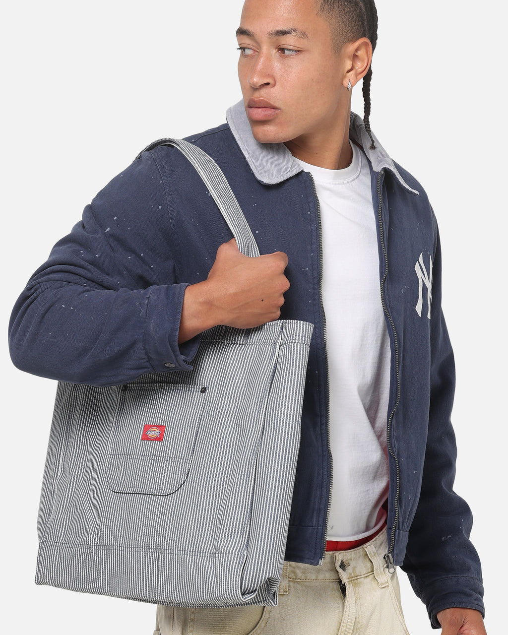DICKIES Dickies Cleveland Hickory Tote Bag Blue/White Stripe