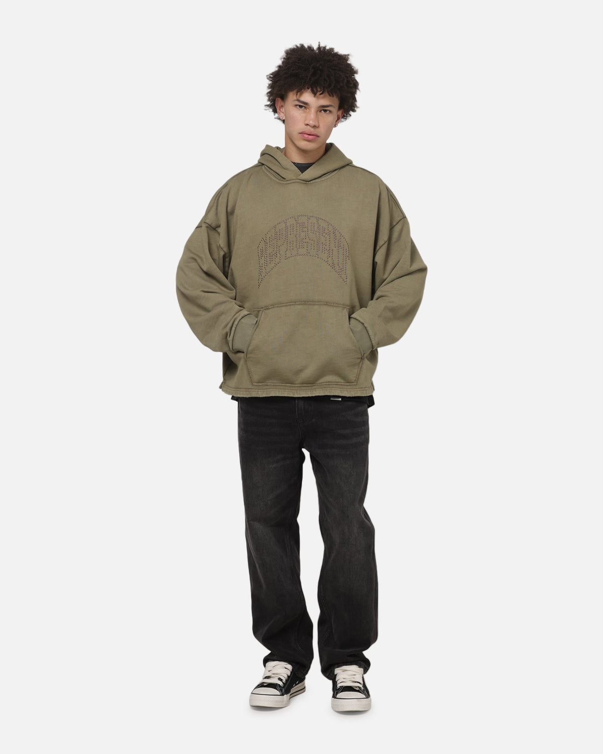 REPRESENT Represent Embellished Hoodie Vintage Khaki