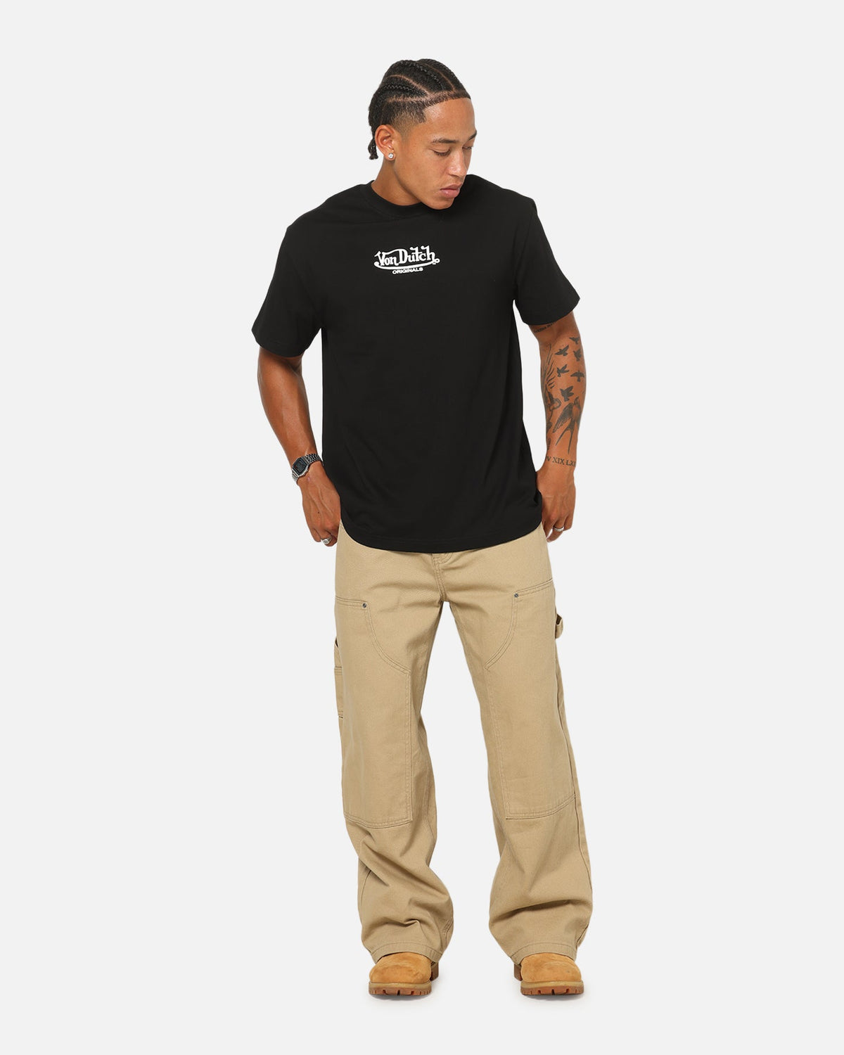 VON DUTCH Von Dutch Flying Eyeball T-Shirt Black