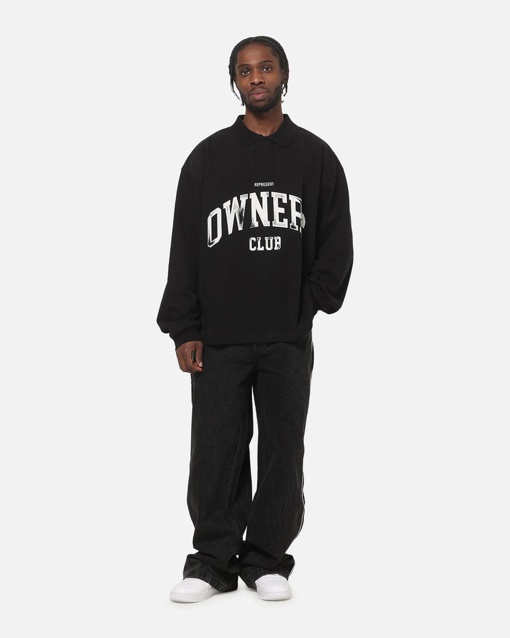 REPRESENT Represent Owners Rugby Top Jet Black