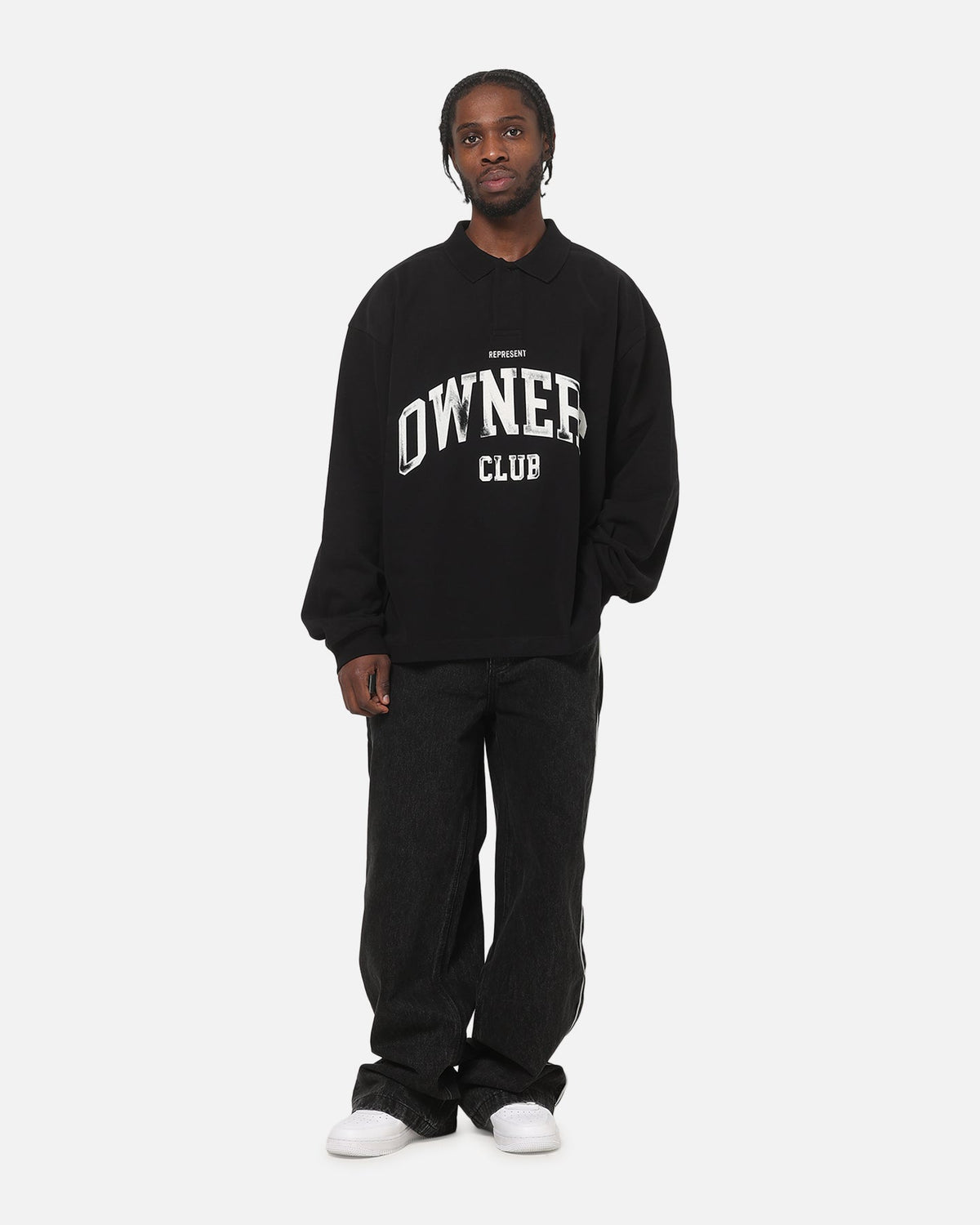 REPRESENT Represent Owners Rugby Top Jet Black