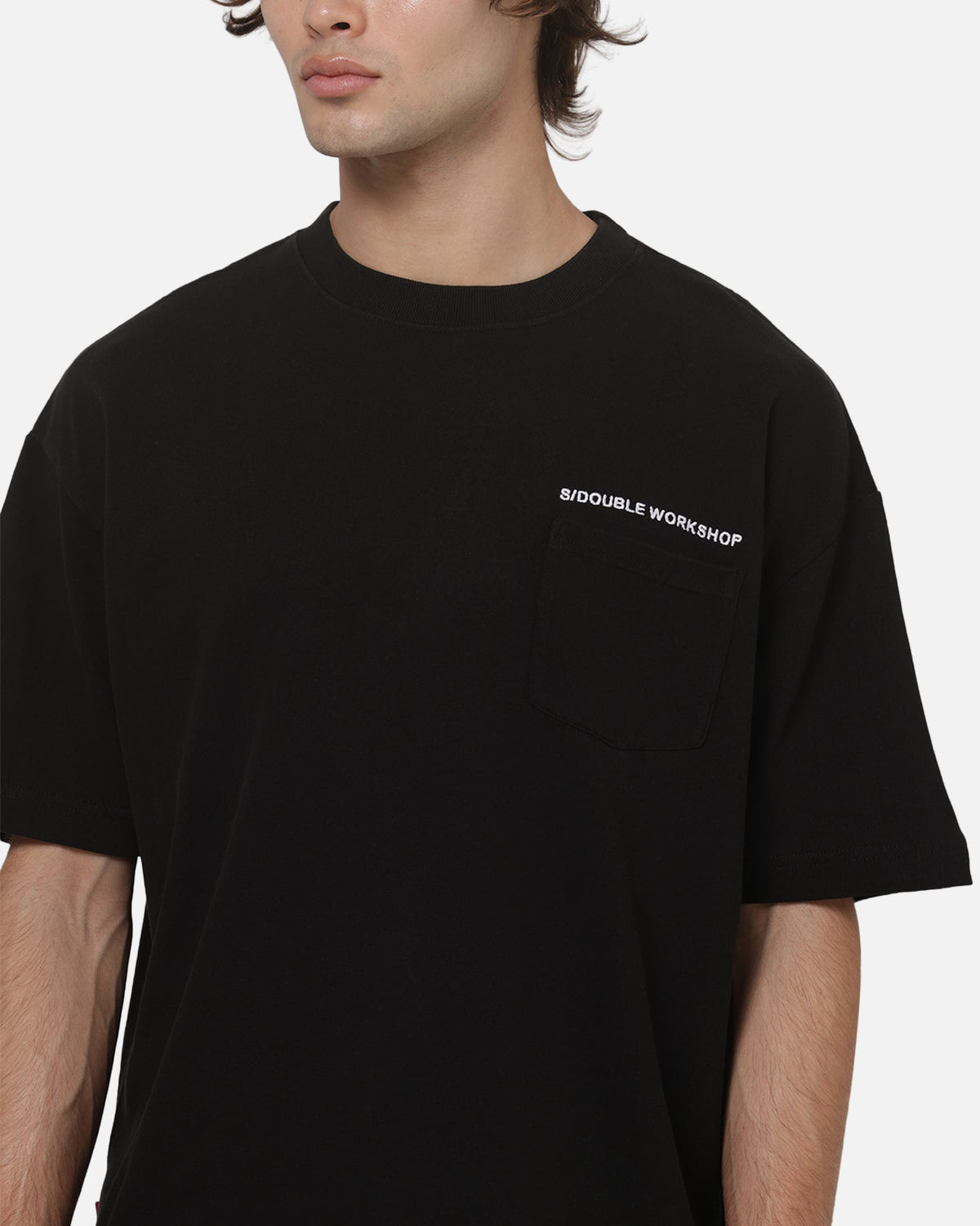 S Double S Double Country Text Heavy Weight T-Shirt Black