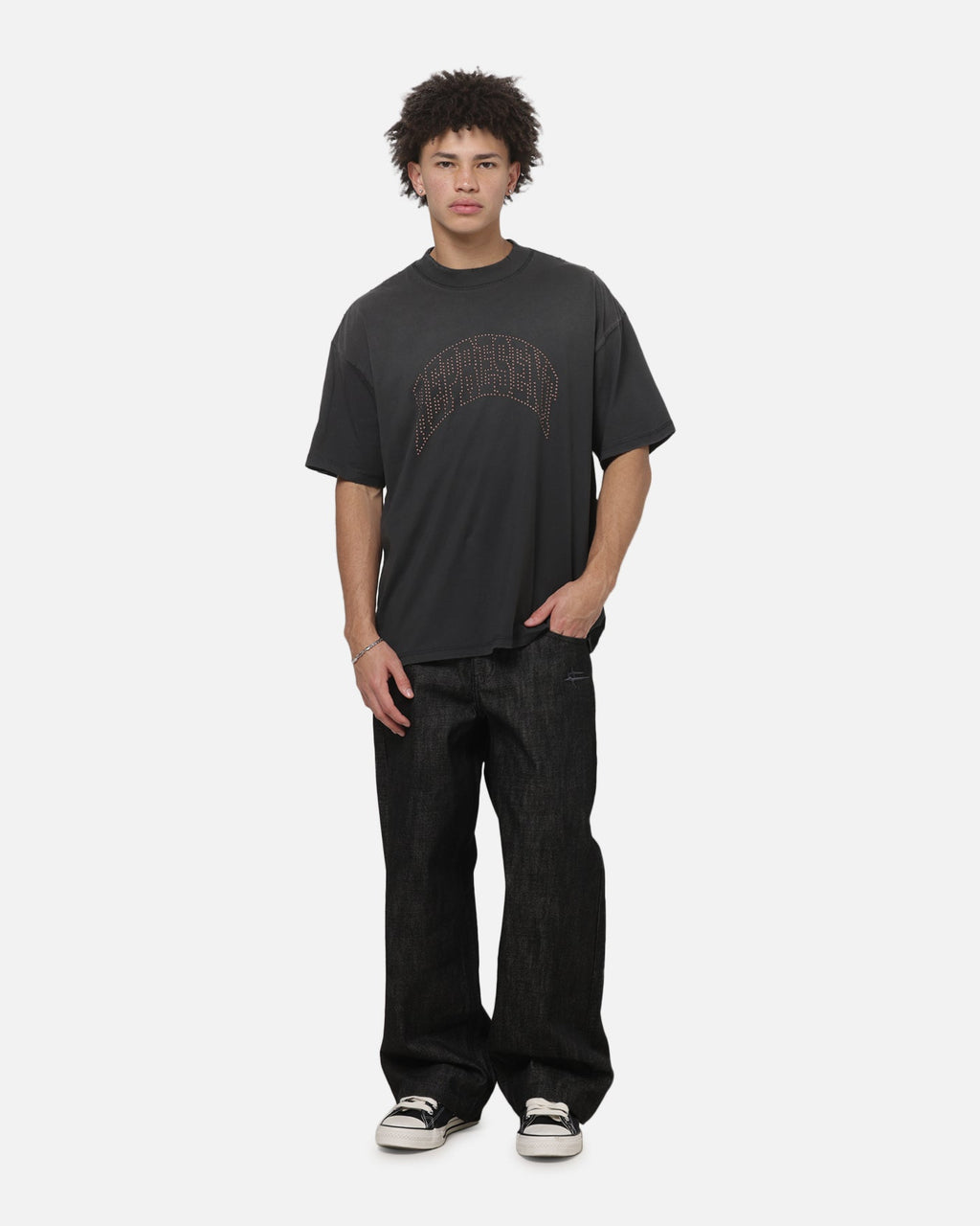 REPRESENT Represent Embellished Represent T-Shirt Stained Black
