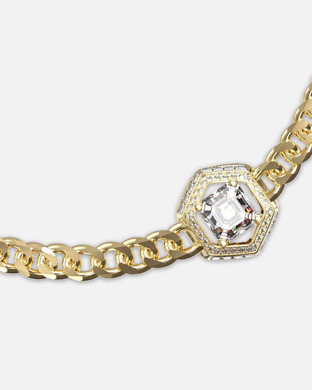 GUESS MAINLINE Authentic Guess Mainline Women's Lioness Queen Octagon Necklace Gold