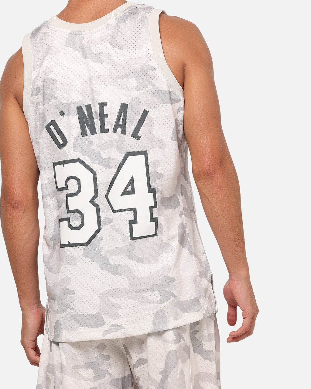 MITCHELL & NESS Mitchell & Ness Los Angeles Lakers Shaquille O'Neal #34 Snow Camo Energy Swingman Jersey Vintage White