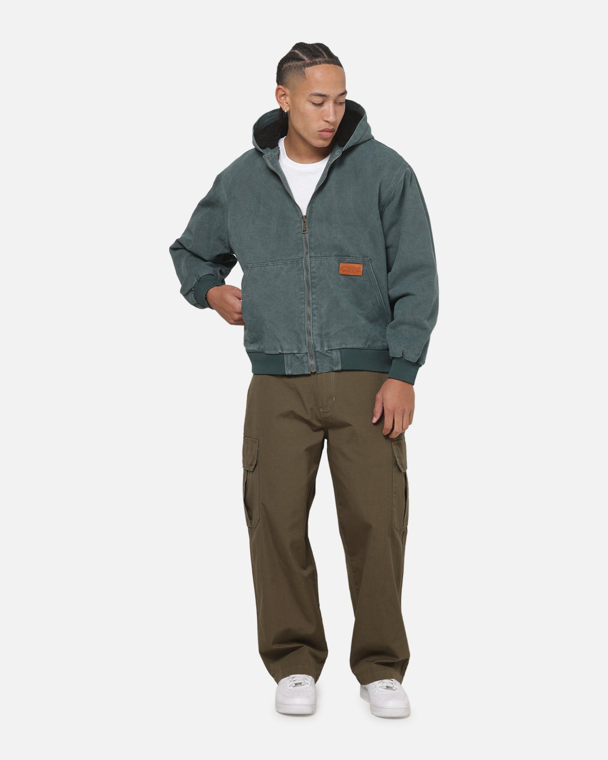 CARRE Original Carre Sherpa Lined Hoodie Forest Green