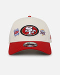 New Era New Era San Francisco 49ers 'Super Bowl Logos' 9FORTY A-Frame Snapback Chrome