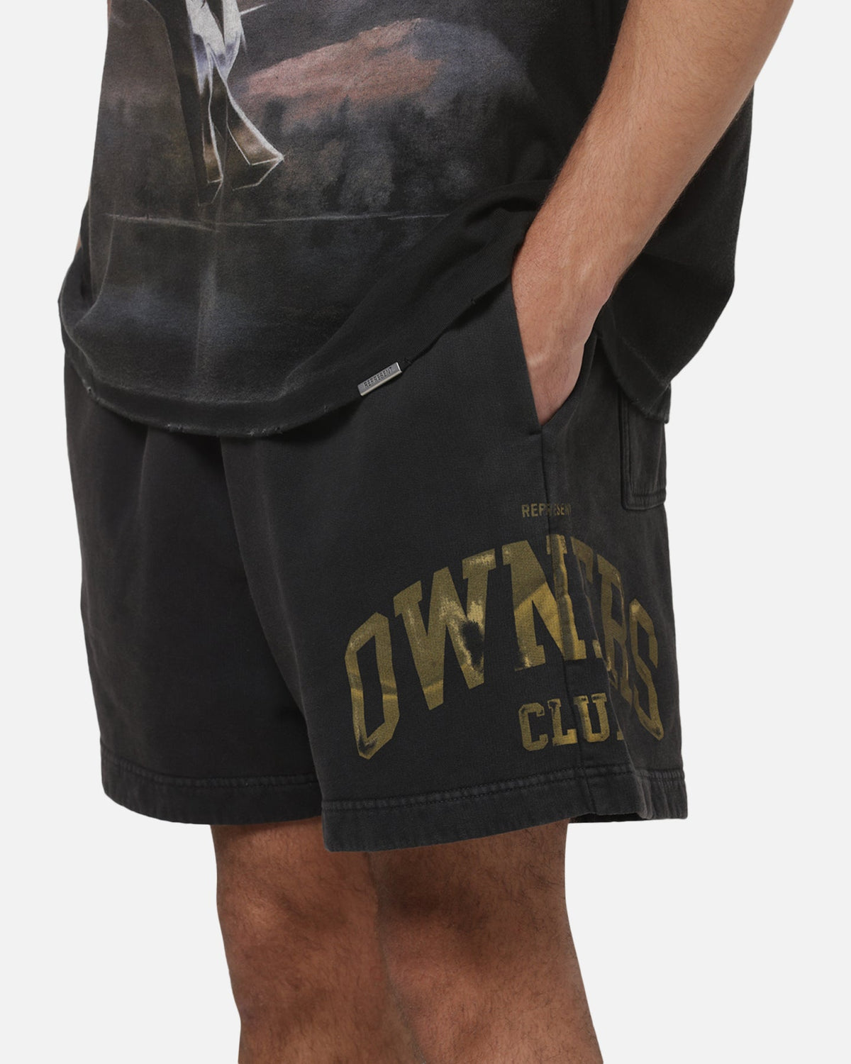REPRESENT Authentic Represent Owners Shorts Faded Black