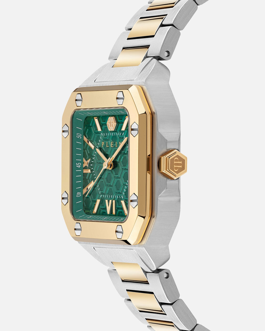PHILIPP PLEIN Philipp Plein Edge 42MM Two-Tone Bracelet Watch Silver/Gold