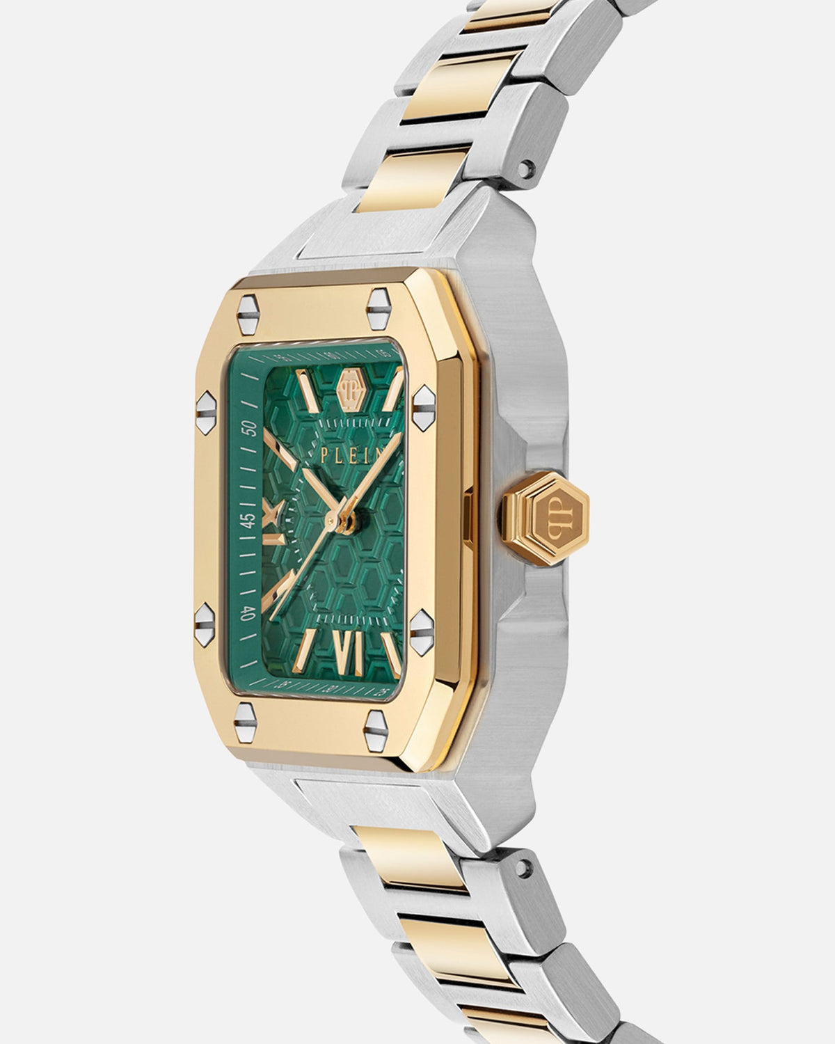 PHILIPP PLEIN Philipp Plein Edge 42MM Two-Tone Bracelet Watch Silver/Gold