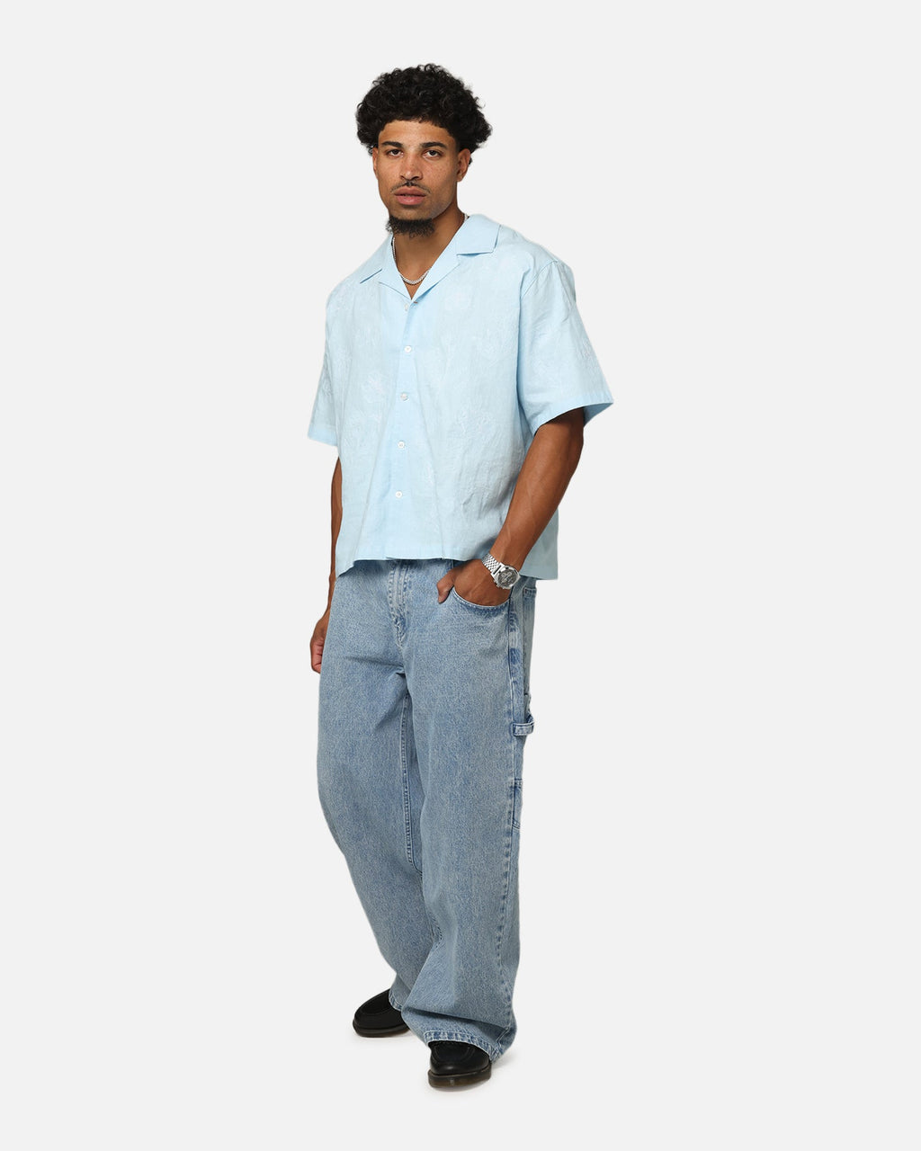 CARRE Carre Baggy Carpenter Jeans Light Blue Denim
