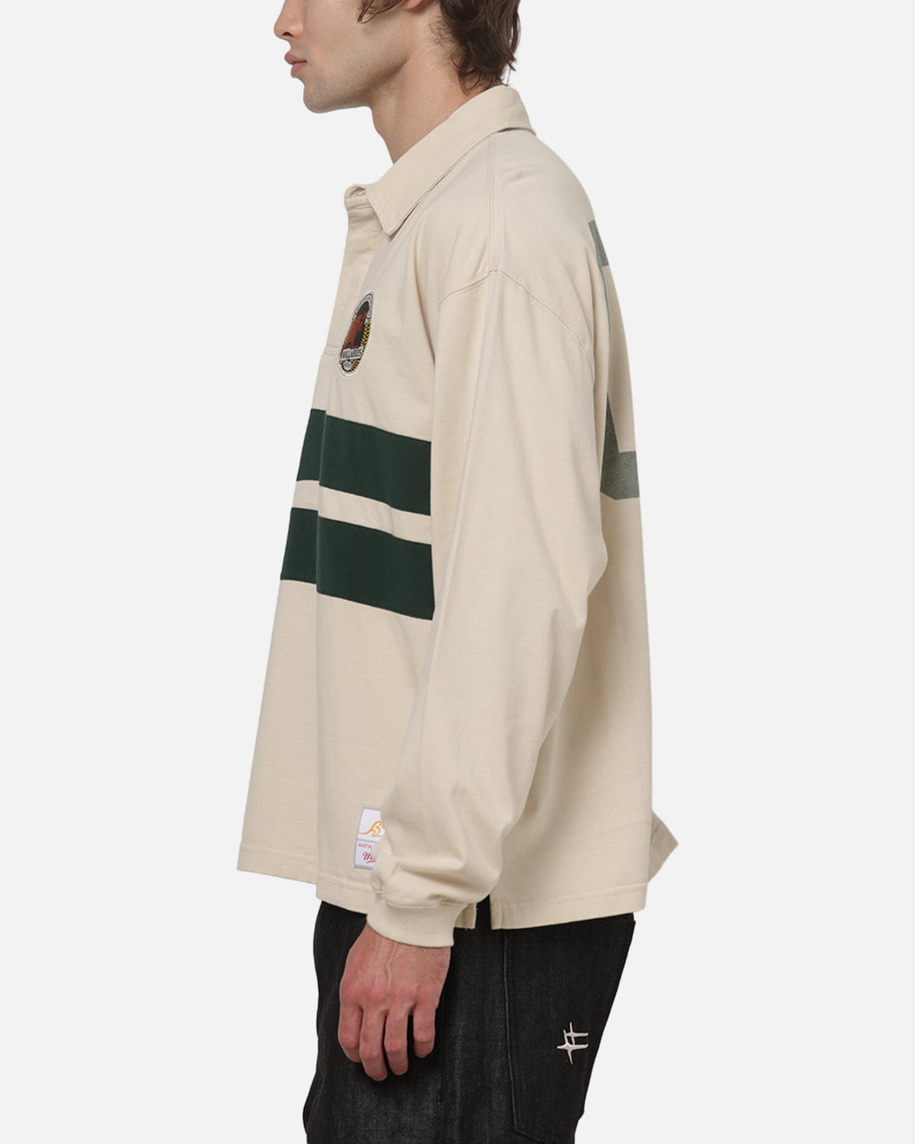 MITCHELL & NESS Mitchell & Ness Wallabies Rugby Long Sleeve Polo Ivory