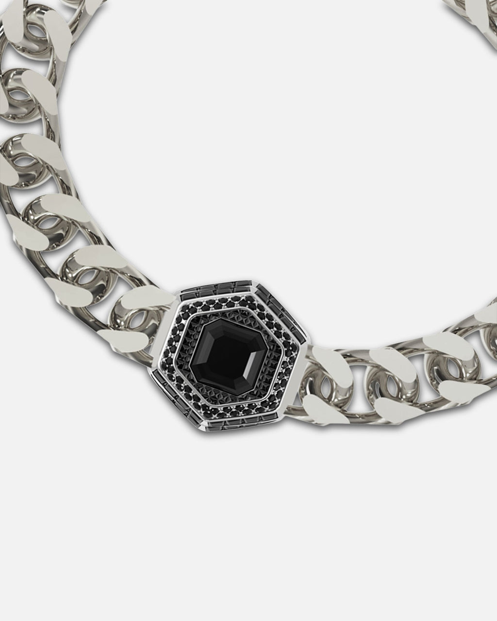 GUESS MAINLINE Guess Mainline Lion King Crystal Exagon Bracelet Silver