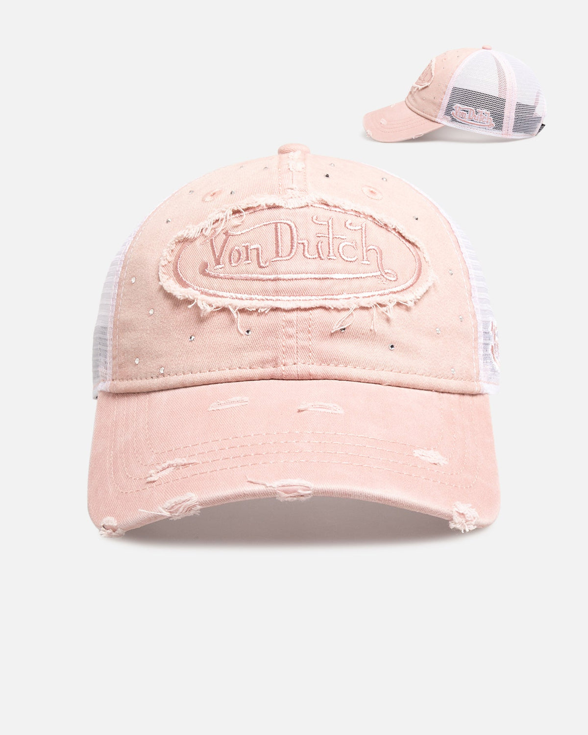 VON DUTCH Original Von Dutch Glitz Trucker Strapback Pink