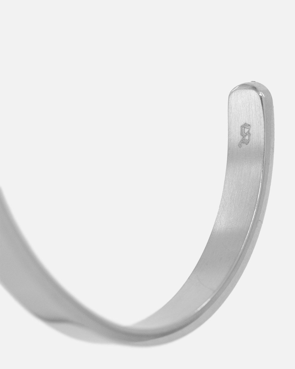 SAINT MORTA Saint Morta 6mm Adjustable Open Cuff Bracelet White Gold