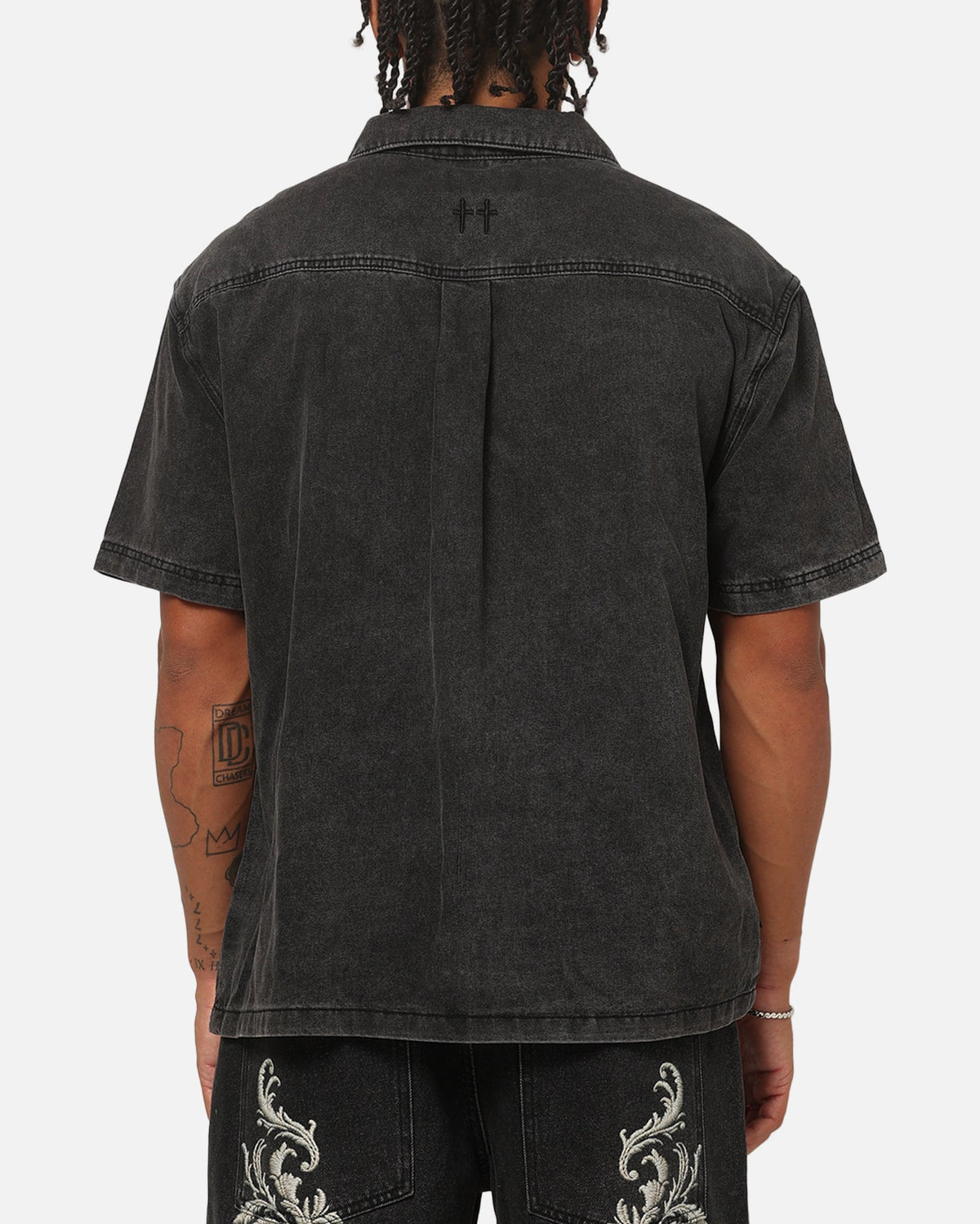 SAINT MORTA Saint Morta Baroque Button Up Shirt Black