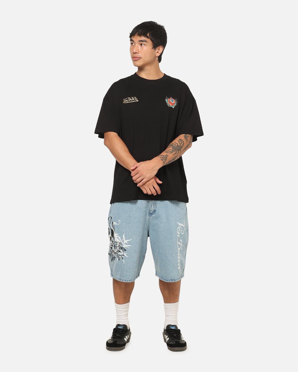 VON DUTCH Von Dutch Flower Eye T-Shirt Black