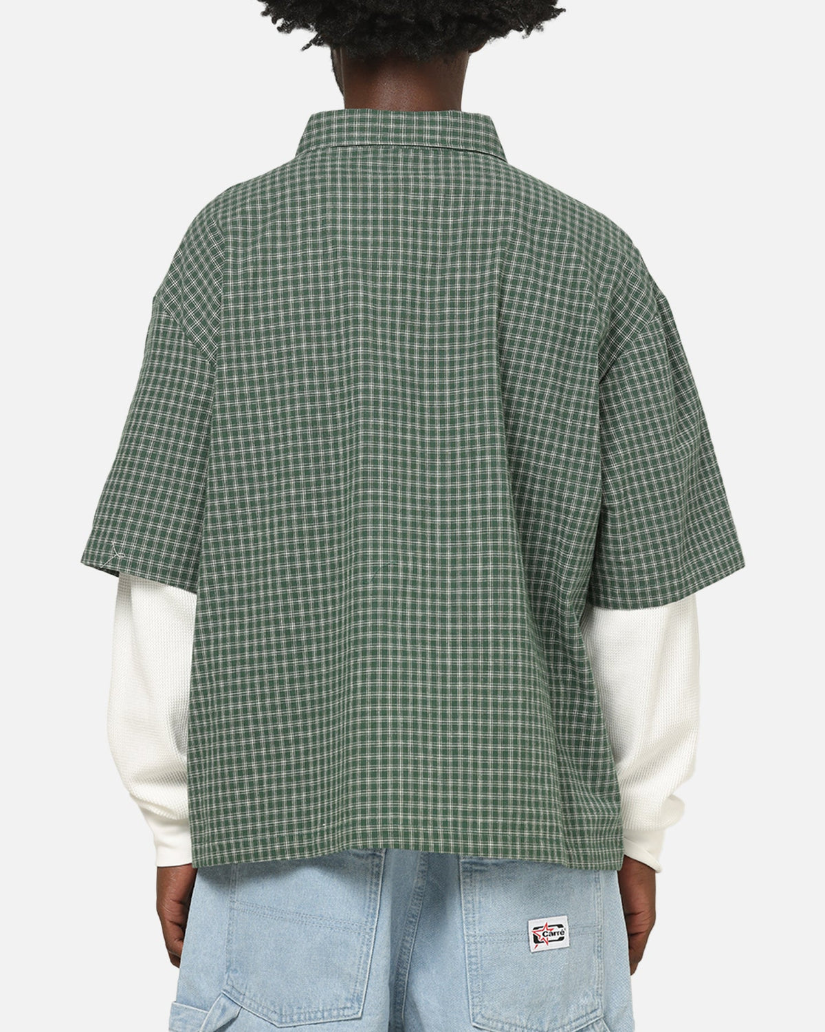 CARRE Carre Archive Layered Shirt Green Plaid