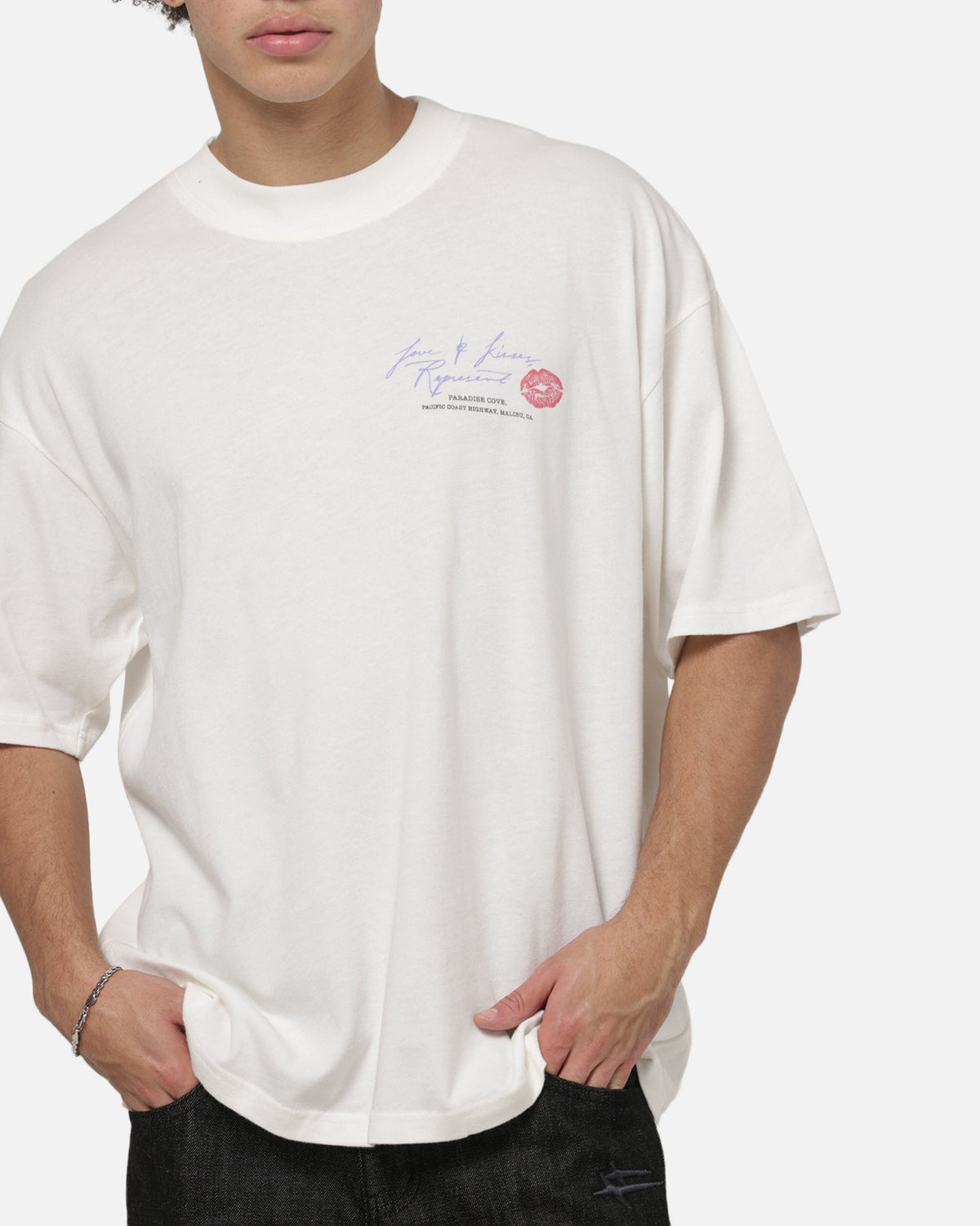 REPRESENT Represent Love And Kisses T-Shirt Flat White
