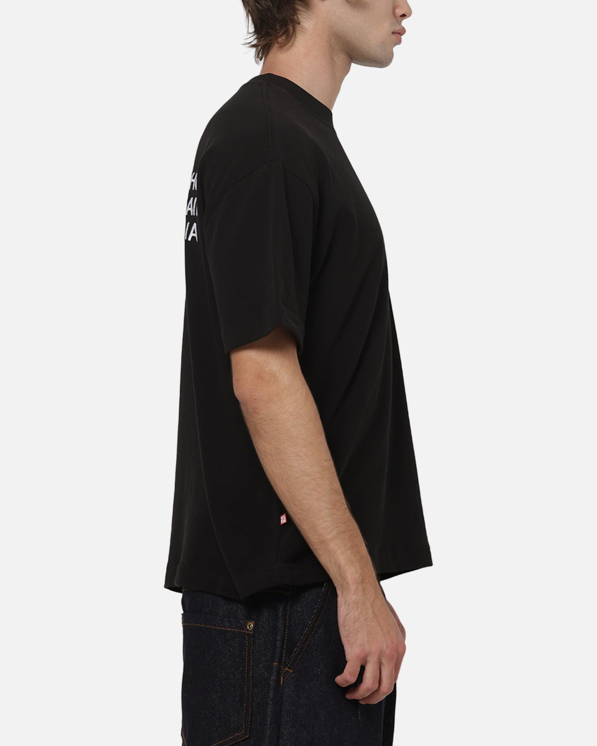 S Double S Double Country Text Heavy Weight T-Shirt Black