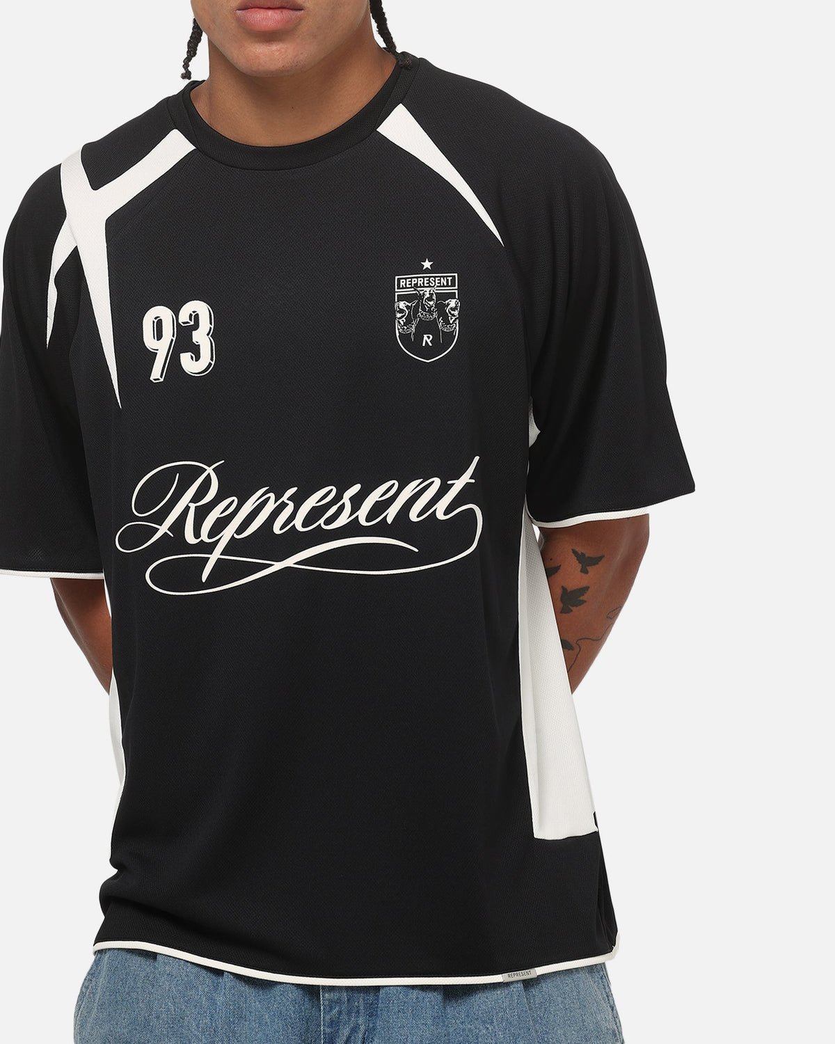 REPRESENT Represent Star Football Top Jet Black