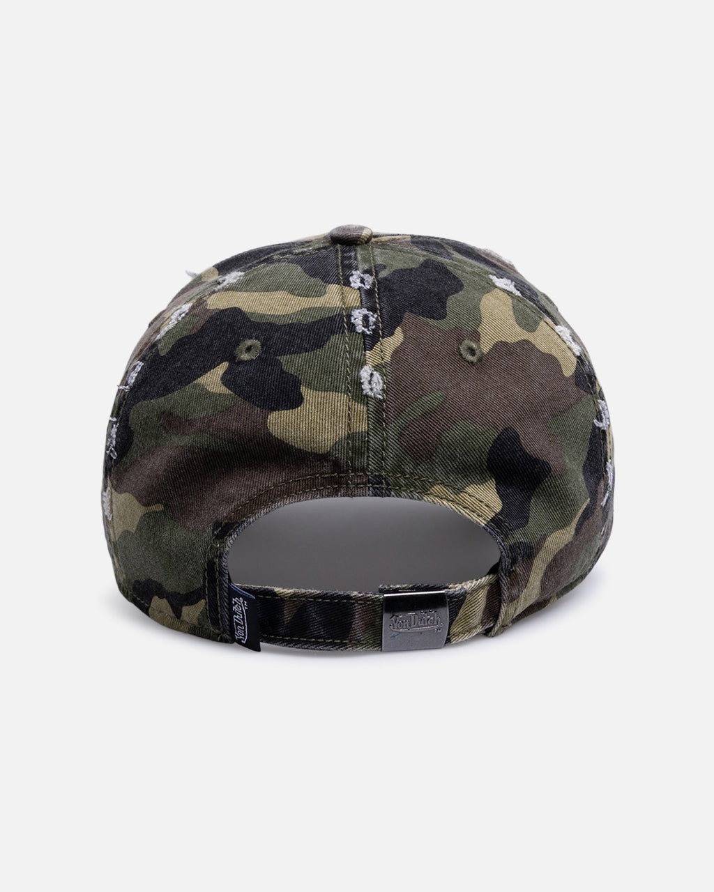 VON DUTCH Classic Von Dutch Cross Distressed Strapback Cap Camo