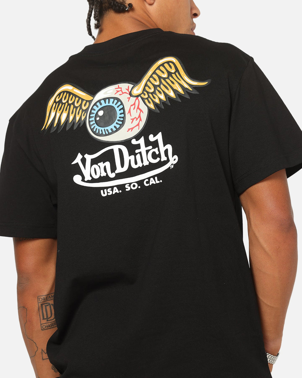 VON DUTCH Von Dutch Flying Eyeball T-Shirt Black