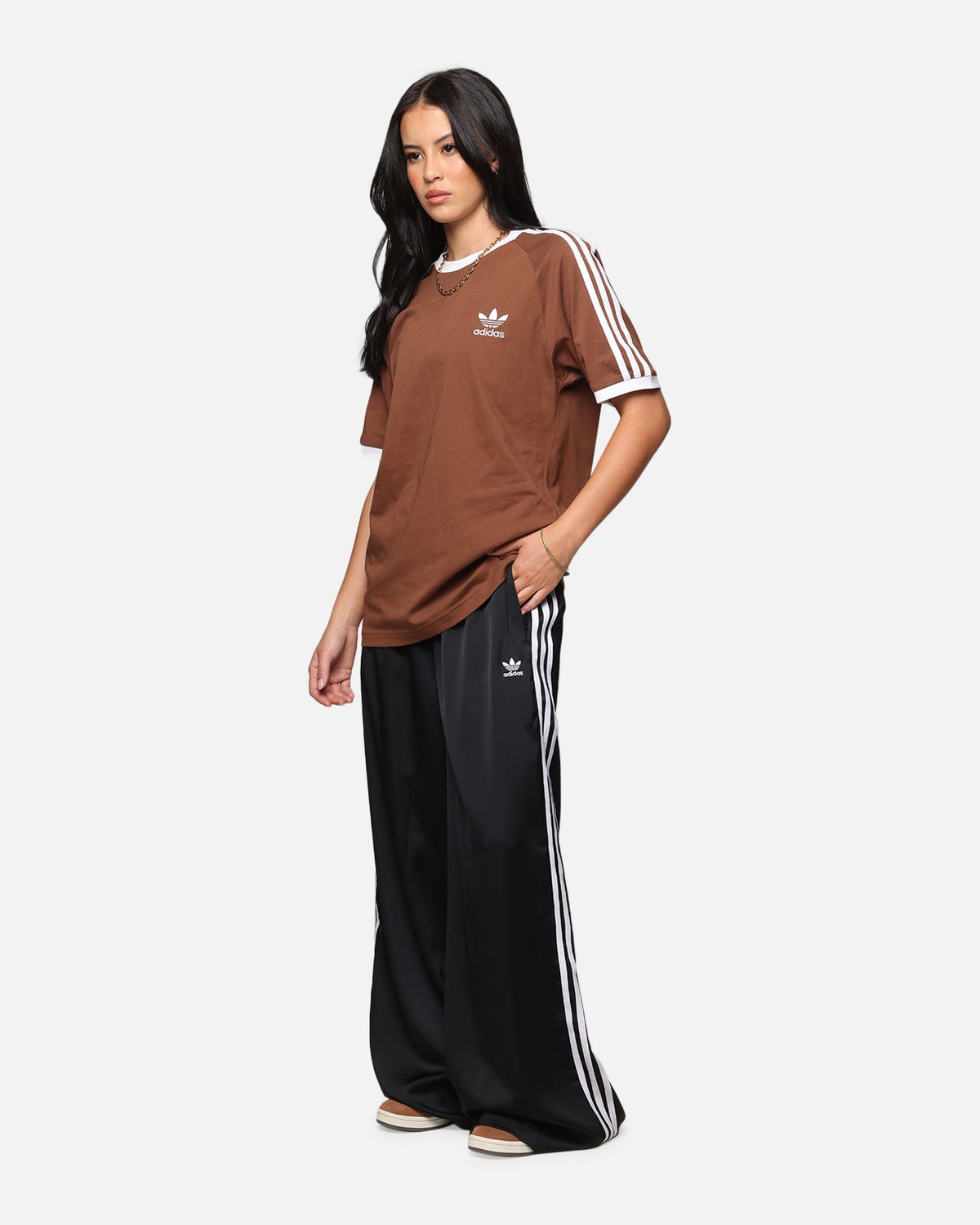 ADIDAS Adidas Women's Satin Wide Leg Pants Black