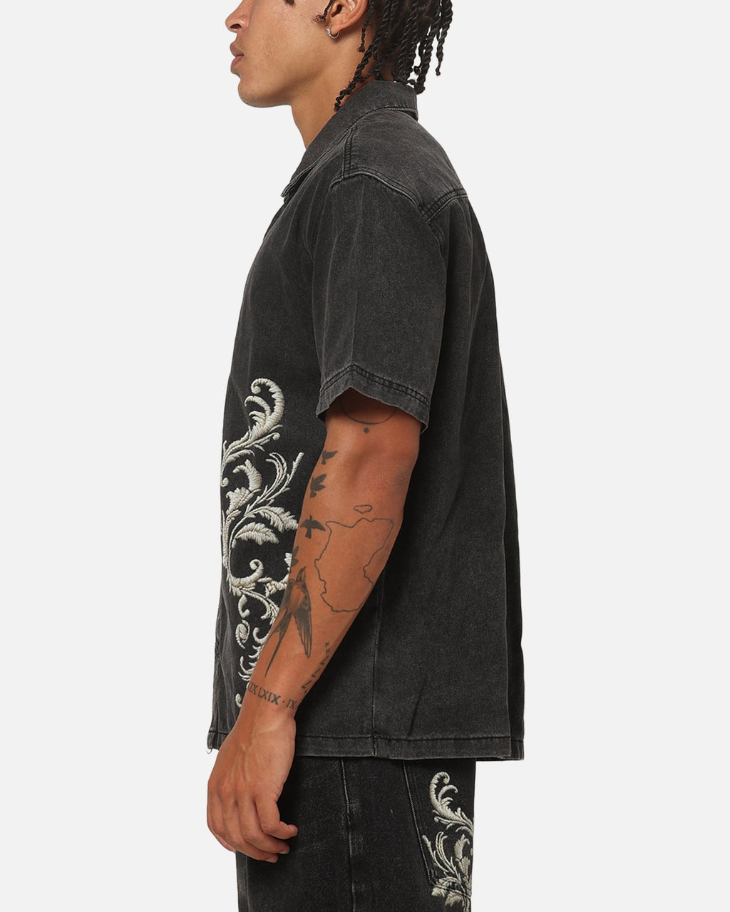 SAINT MORTA Saint Morta Baroque Button Up Shirt Black
