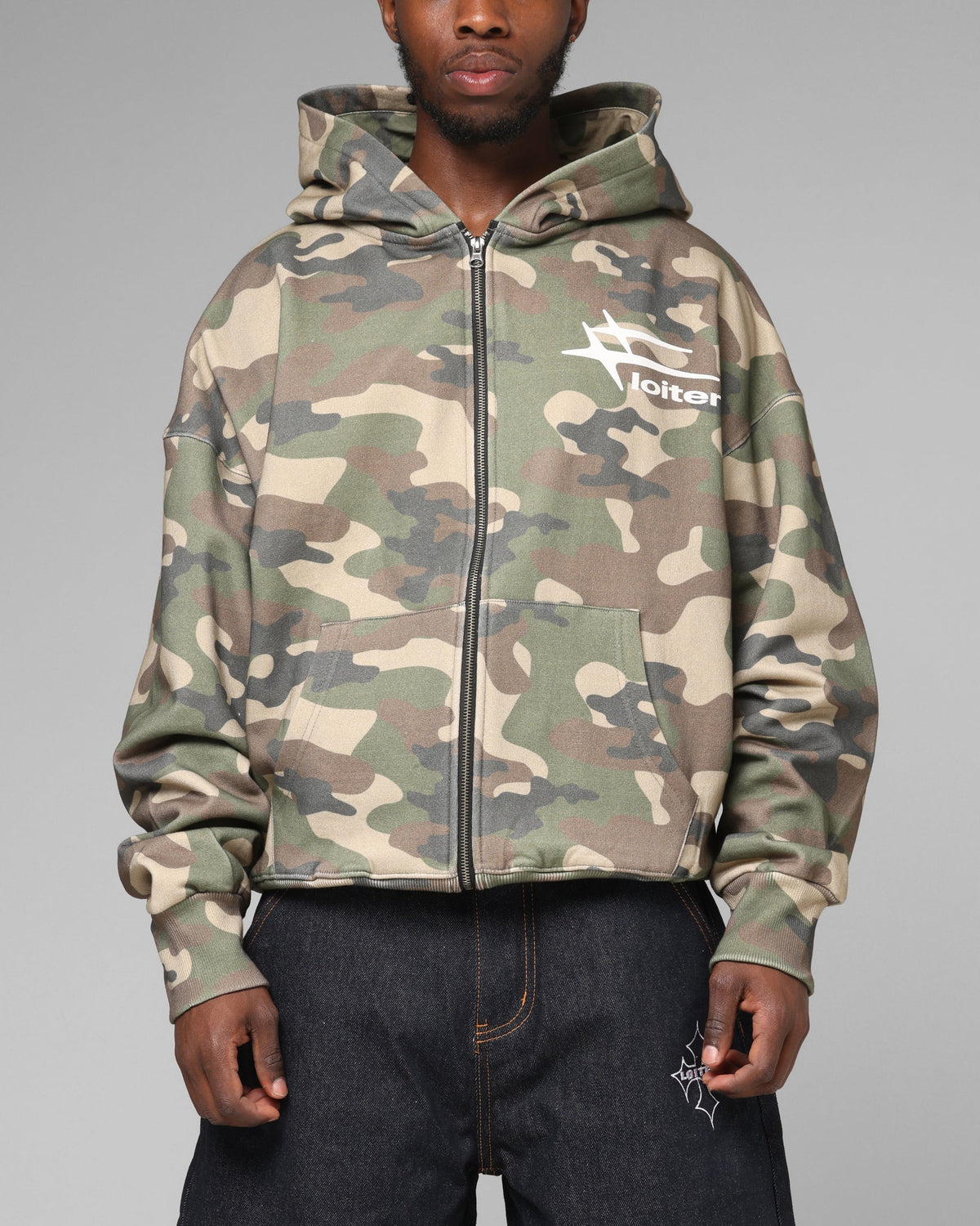 LOITER Loiter Ultra Hybrid Premium Zip Hoodie Camo