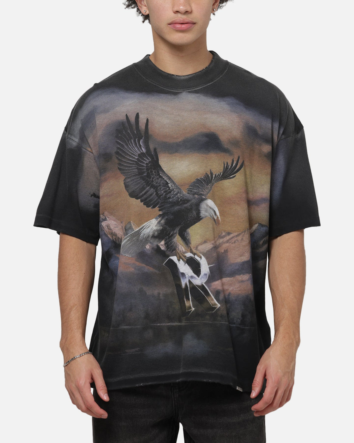 REPRESENT Classic Represent Chrome Flight T-Shirt Stained Black