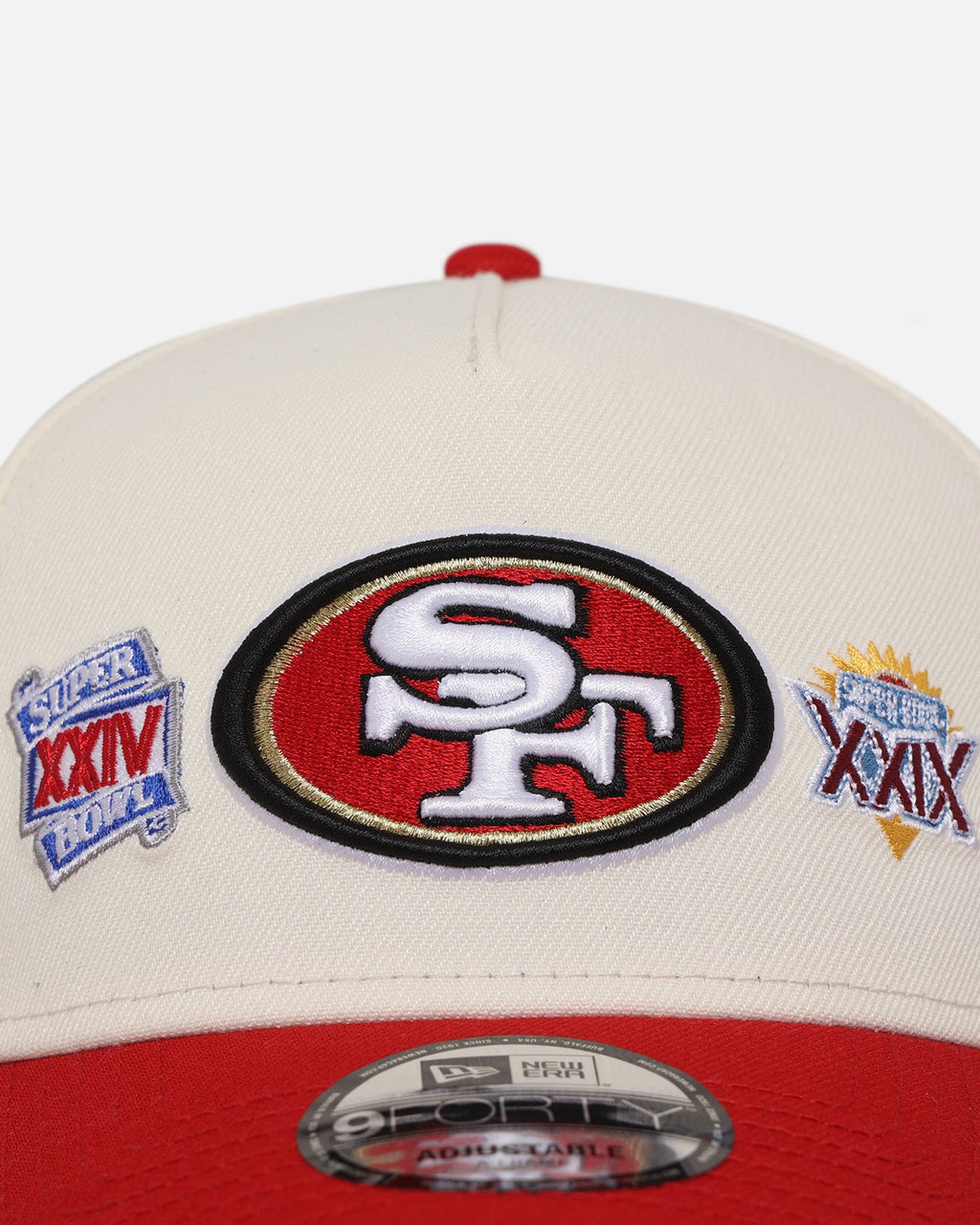 New Era New Era San Francisco 49ers 'Super Bowl Logos' 9FORTY A-Frame Snapback Chrome