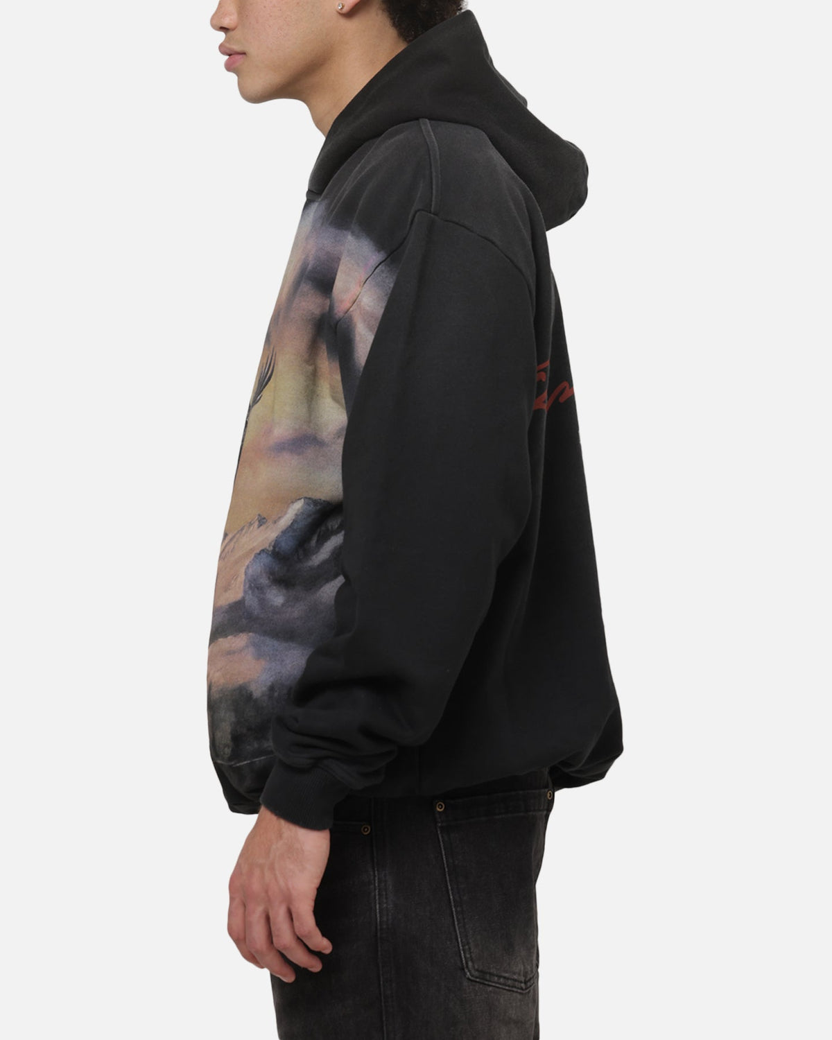 REPRESENT Premium Represent Chrome Flight Hoodie Stained Black