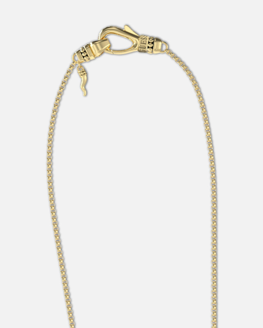GUESS MAINLINE Classic Guess Mainline Back To Black Octagon Necklace Black/Gold