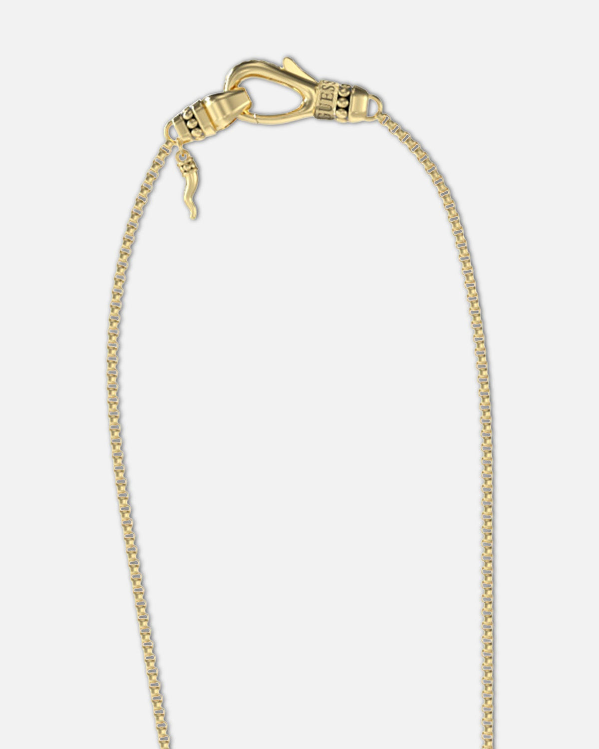 GUESS MAINLINE Classic Guess Mainline Back To Black Octagon Necklace Black/Gold