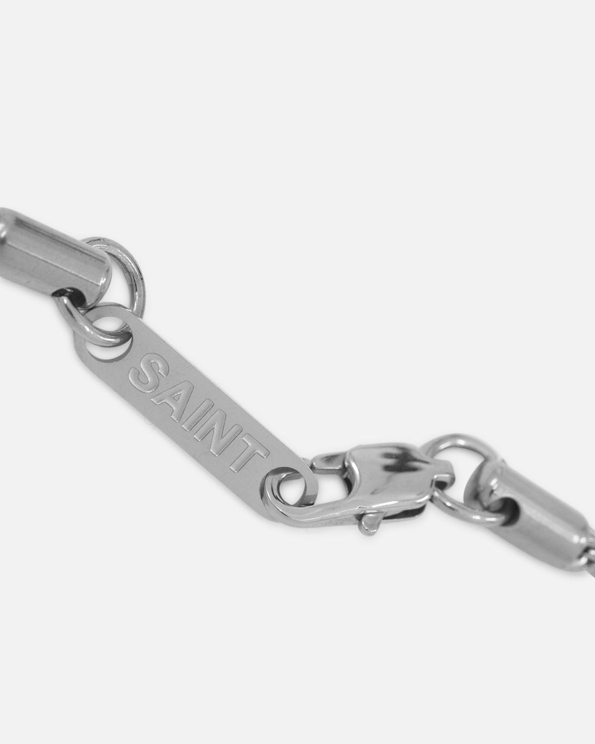 SAINT MORTA Classic Saint Morta Cross Pendant Rope Chain & Bracelet Bundle White Gold