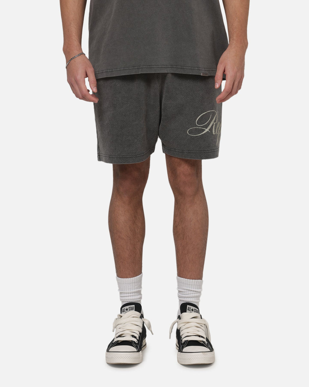 REPRESENT Represent Owners Club Script Shorts Vintage Grey