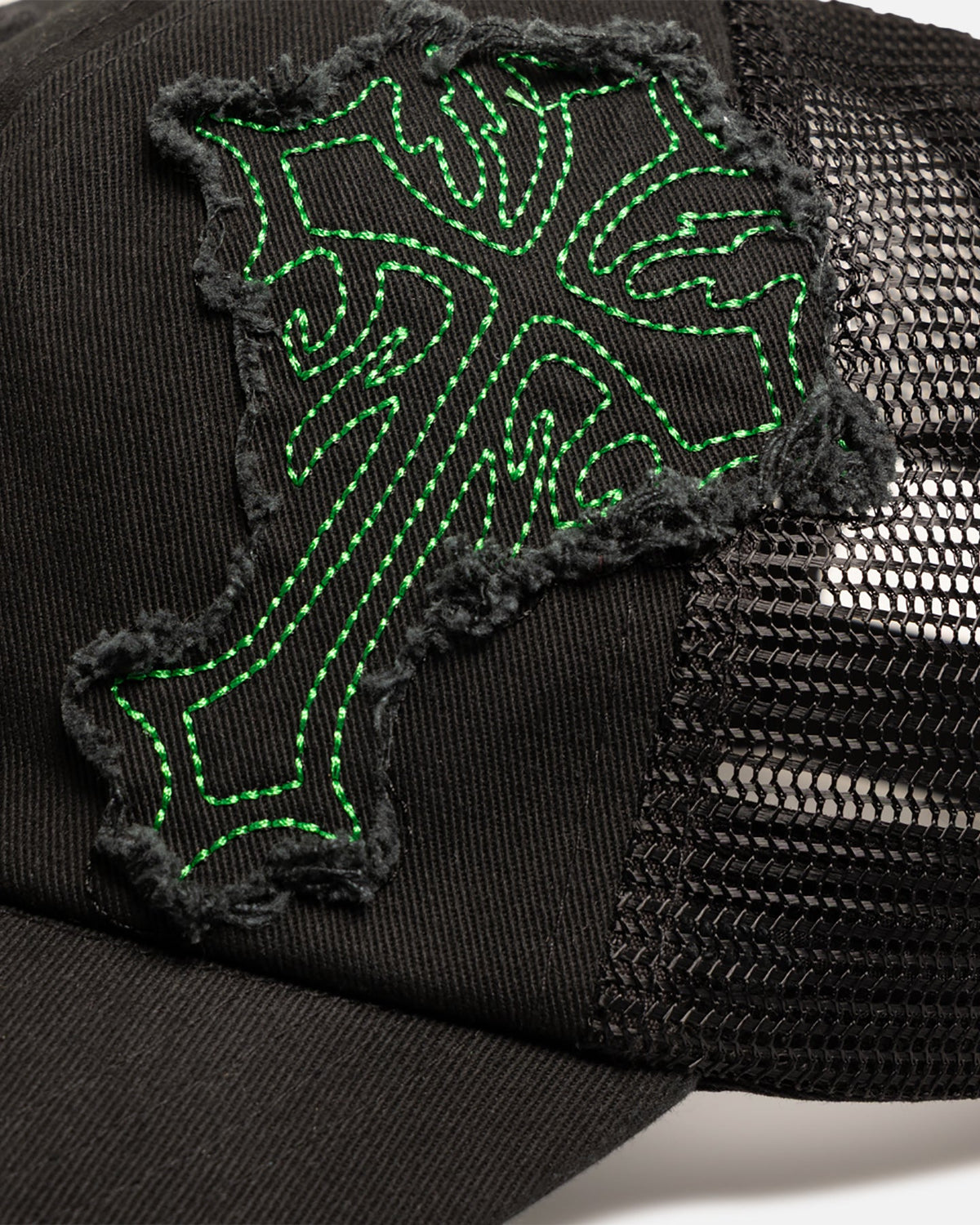 ED HARDY Ed Hardy Euro Distressed Trucker Snapback Black