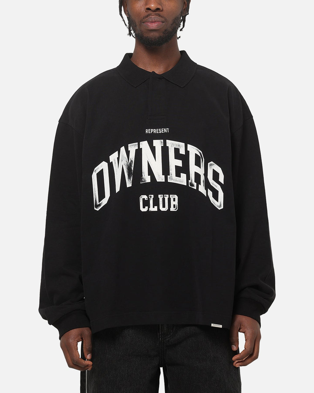REPRESENT Represent Owners Rugby Top Jet Black